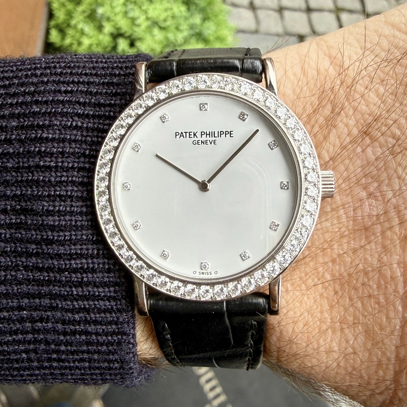 Patek Philippe Calatrava Diamonds 18k White Gold